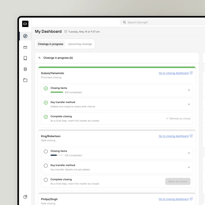 Ownright Dashboard